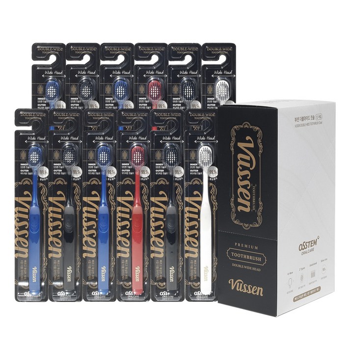 뷰센 더블와이드 칫솔, 12개입, 1개