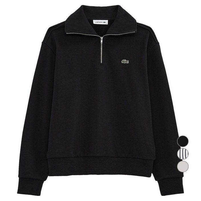 라코스테 여성용 하프짚업 면 스웻셔츠 SF286E-55N
