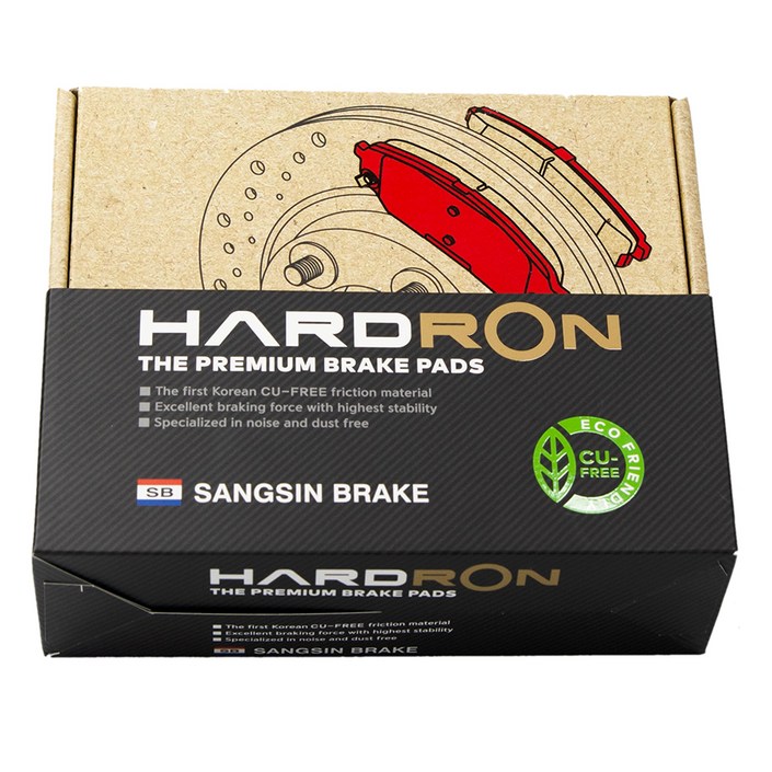 하드론 차량용 브레이크 앞패드 좌우세트
