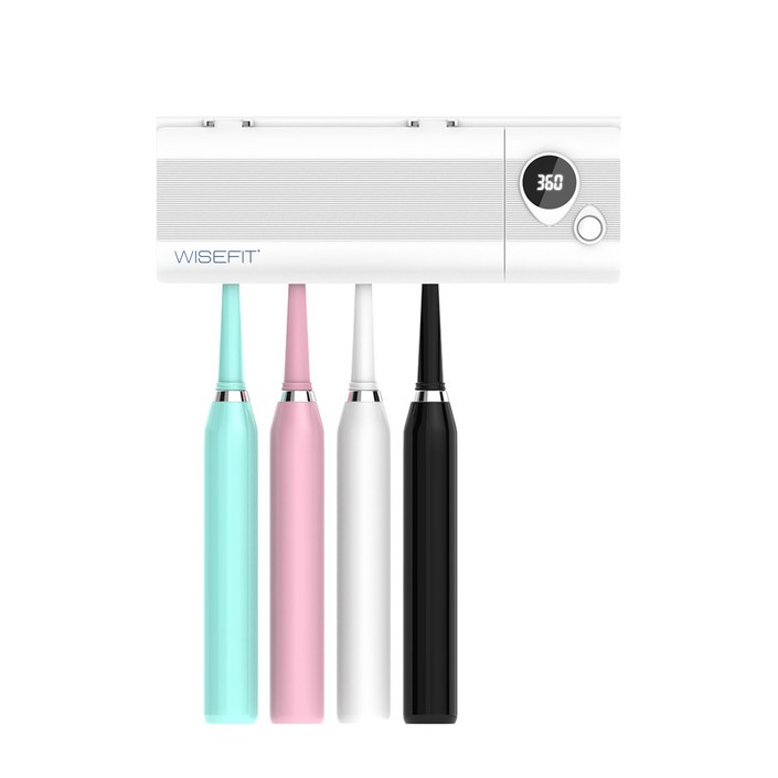 와이즈핏 가정용 벽걸이형 칫솔 면도기살균기 세트 UV LED BW9001WH