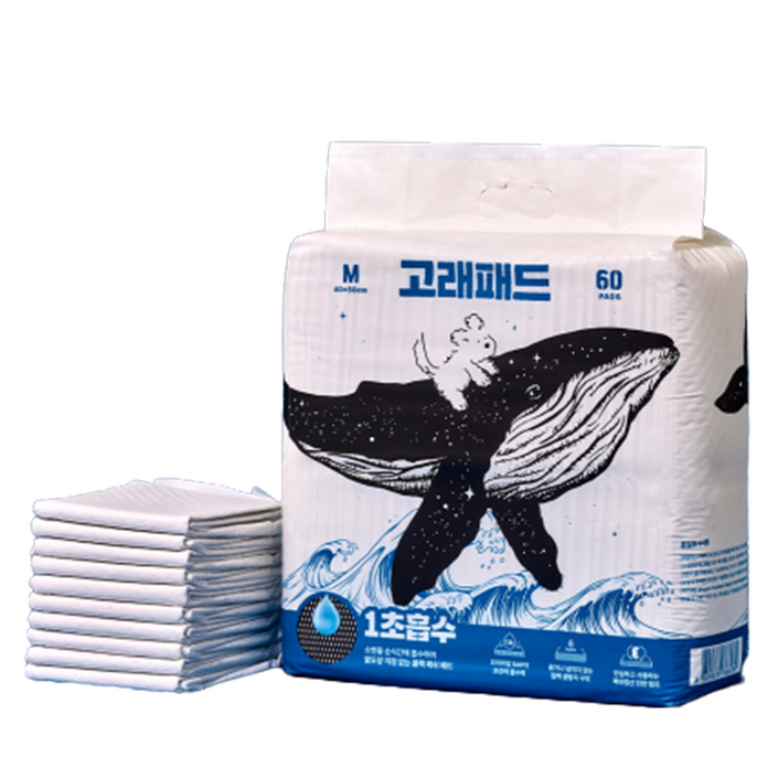 핏펫 강아지 고래 배변패드, 60개입, 1개