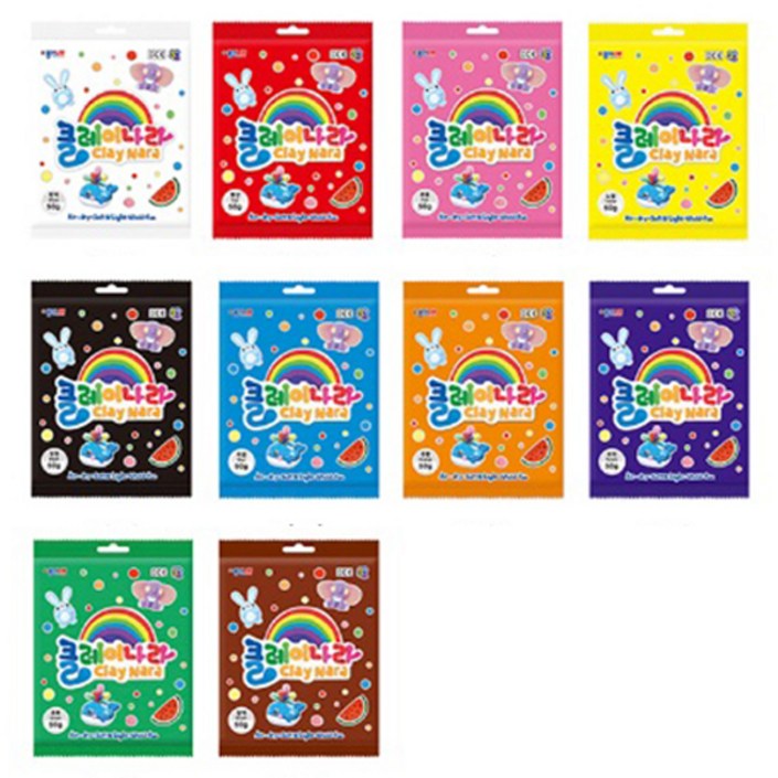 종이나라 클레이나라 유아용 클레이 10종