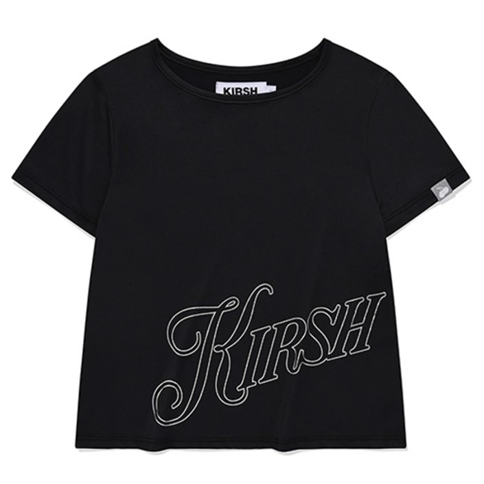 키르시 여성용 레터링 슬림핏 티셔츠