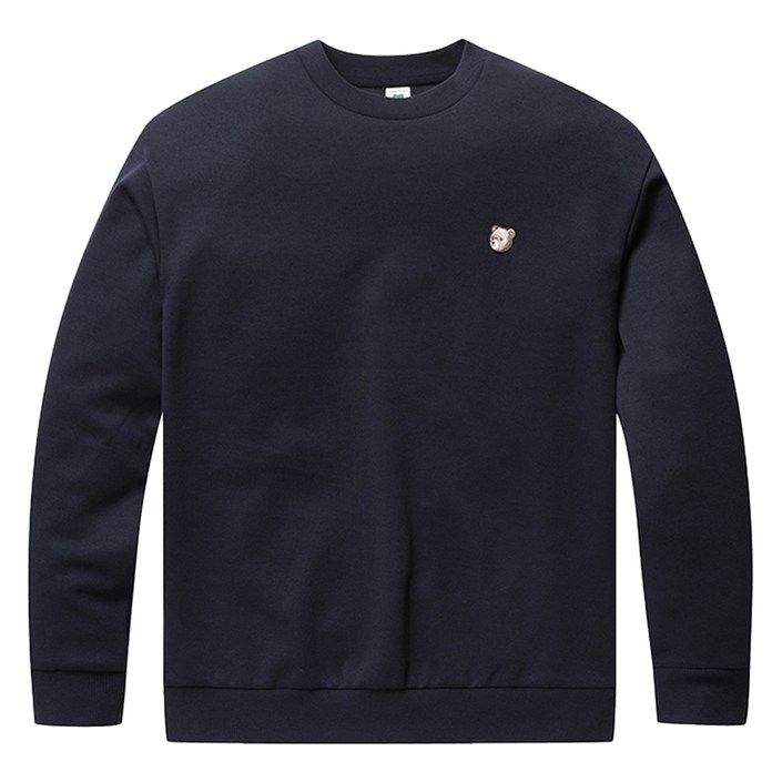 프로젝트엠 캐주얼 문베어 세미오버핏 와펜 맨투맨