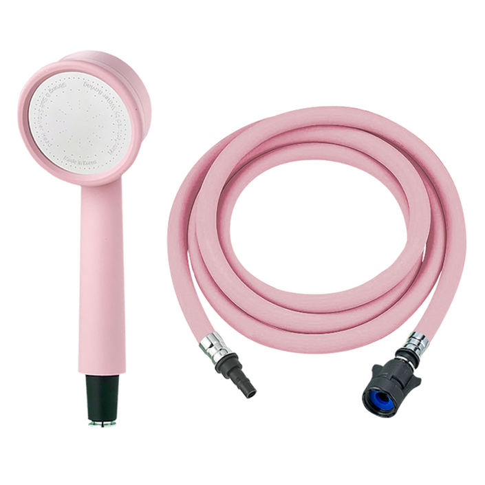 닥터워터 국내 제조 원터치 디자인 샤워헤드  샤워호스 세트 2M, 1개, PINK