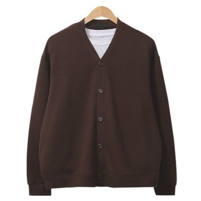 레이먼 남성용 데니온 와이드 핏 브이넥 가디건