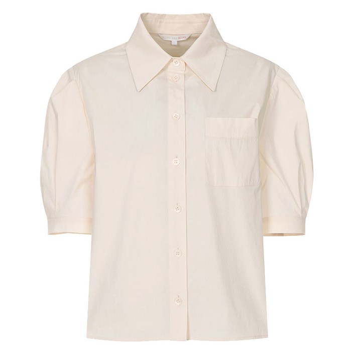 올리브데올리브 여성용 퍼프 소매 반팔 블라우스