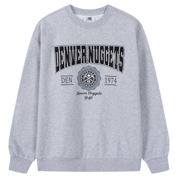 NBA 남녀공용 DEN 기모 아치 레터링 맨투맨 N254TS020P