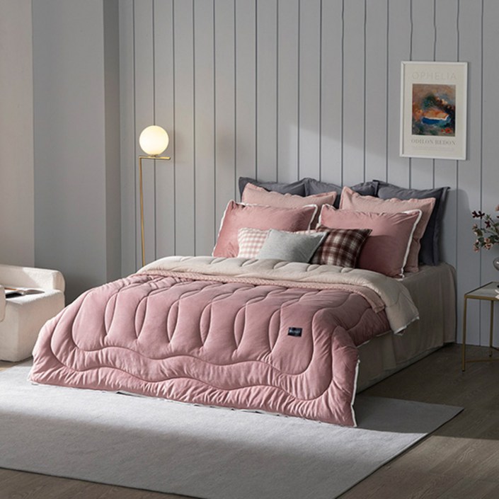 더플레오 베이즌 극세사 차렵이불