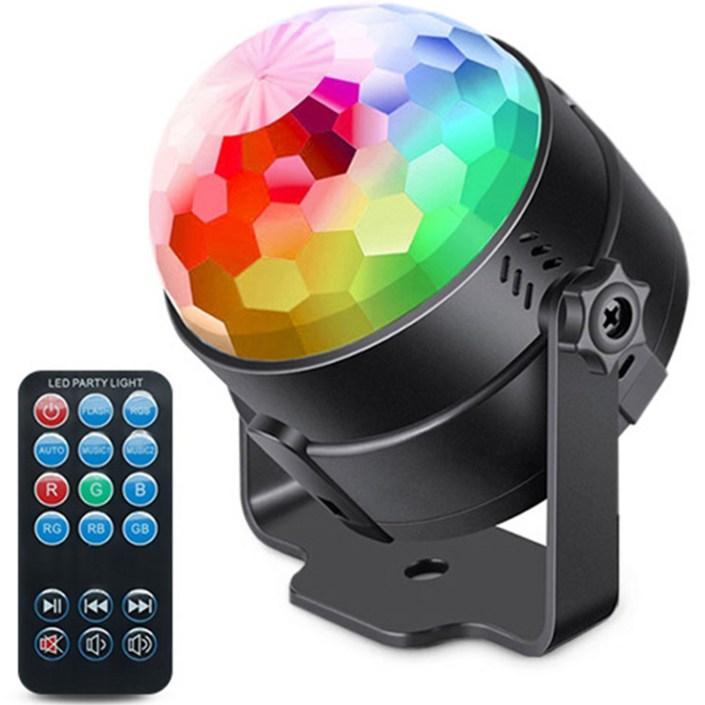 사운드판다 LED 미러볼 M101 소형 조명, 혼합색상 사운드판다 LED 미러볼 M101 소형 조명, 혼합색상