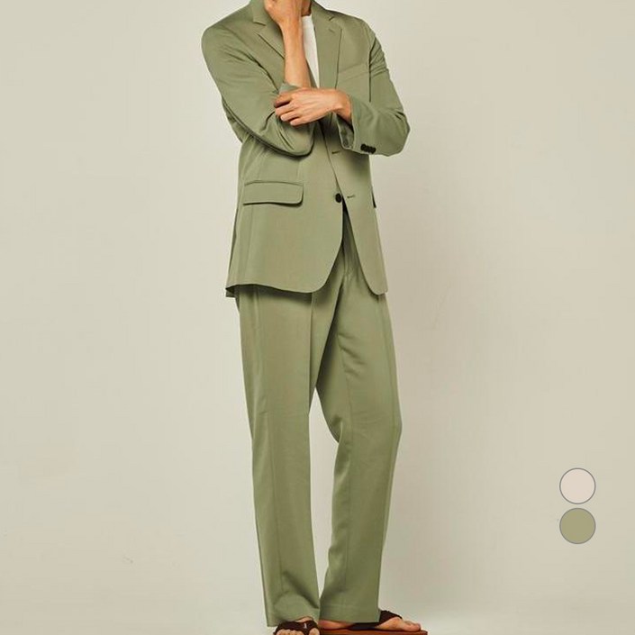 트래드클럽 남성용 베리 베이직 린넨 수트 세트