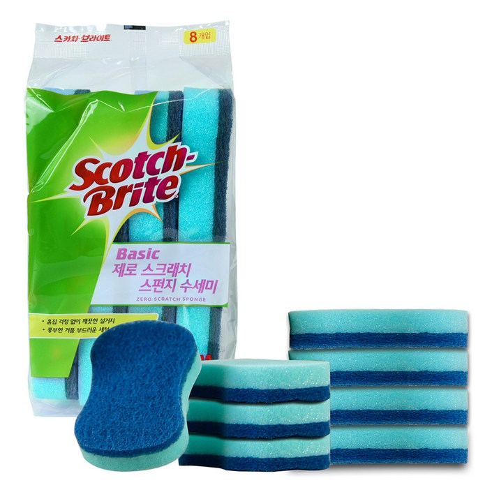스카치브라이트 베이직 제로 스크래치 스펀지 수세미