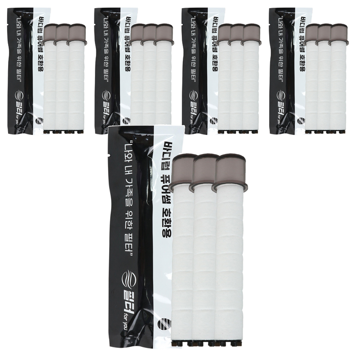 필터포유 바디럽 퓨어썸 샤워기 호환필터 녹물제거용, 15개