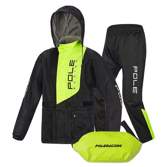 폴레이싱 오토바이 우비 상하의 세트 C타입