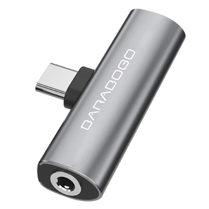 바라보고 USB C to 3.5mm C타입 PD 고속충전 듀얼젠더T, 5cm, 그레이, 1개 바라보고 USB C to 3.5mm C타입 PD 고속충전 듀얼젠더T, 5cm, 그레이, 1개