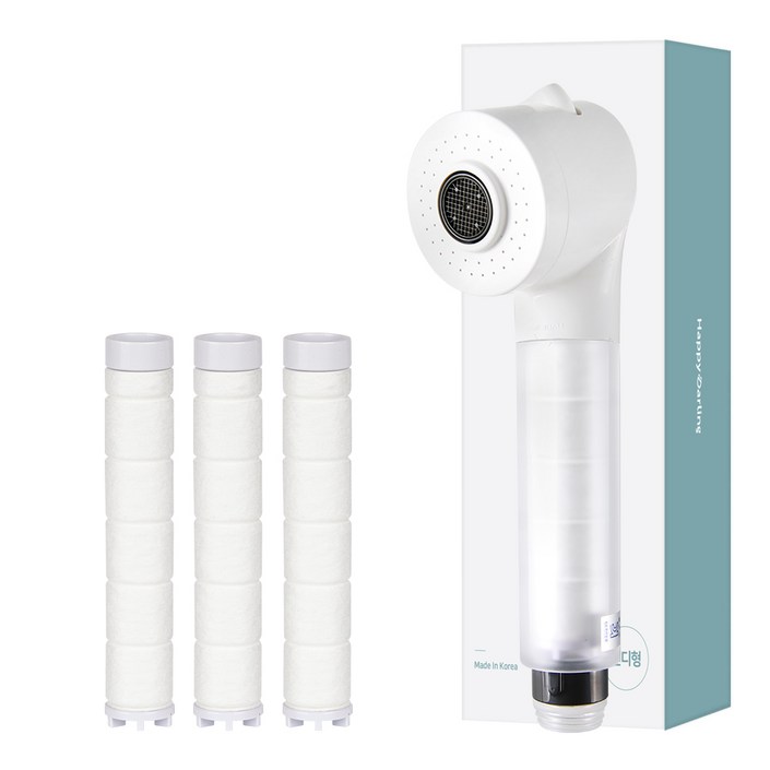 해피달링 싱크대 필터 헤드 핸디형  리필필터 3p  어댑터 6종 세트 JWK202, 1세트