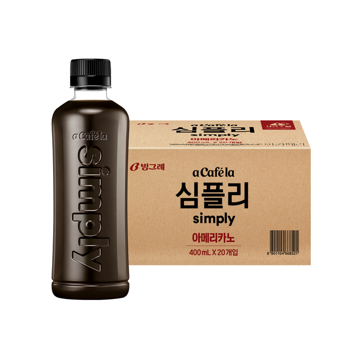 아카페라 심플리 아메리카노 무라벨, 400ml, 20개