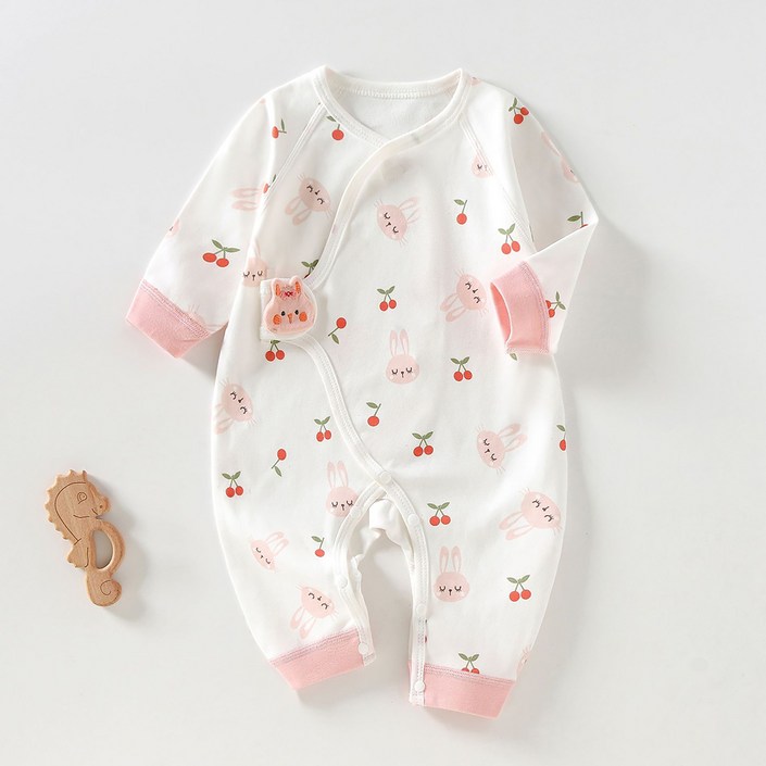 베베니즈 동물벨크로 배냇 긴팔우주복