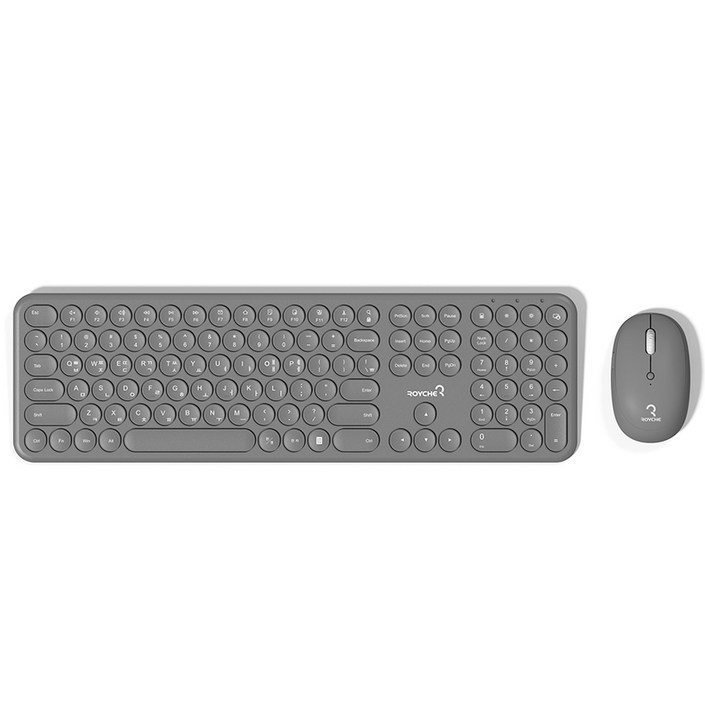 로이체 펜타그래프 무선 키보드 마우스 콤보 세트, 일반형, RMK-5600, Gray 20231101