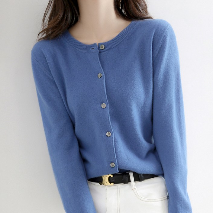 반야스토리 여성용 간절기 기본 니트 가디건 SS14A