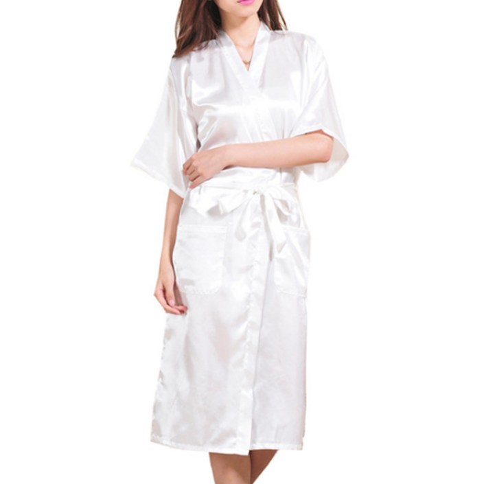 마켓피오 실크 기본스타일 샤워가운 M