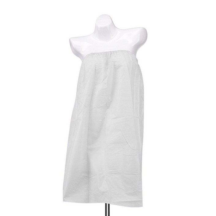 오아소 개별포장 부직포 일회용 가운 치마, 화이트, 300개