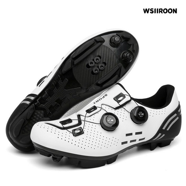 WSIIROON 자전거신발남성용 ZXC001, 흰색/산지 밑바닥