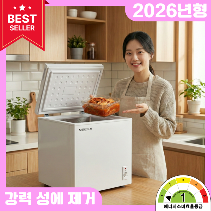 신영전자 소형 김치냉장고 저소음 1등급 뚜껑형 냉동고 겸용 자취방 원룸 1인가구 기숙사, A58L