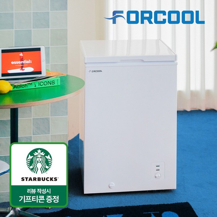 포쿨 미니냉동고 100L 소형 가정용 업소용 FC100BDW
