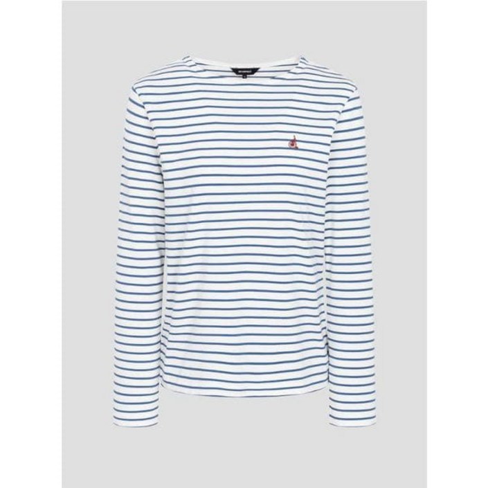 [백화점정품]빈폴레이디스 25FW [Essential] 스트라이프 긴소매 티셔츠 - 블루 BF5741E03P