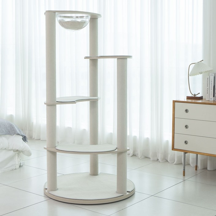 닥터프랑 난이 풀스크래쳐 5단 대형 원목 고양이캣타워, 1개