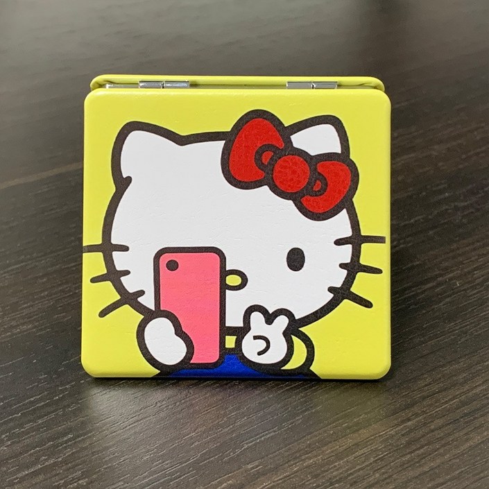 키티 양면 네모거울