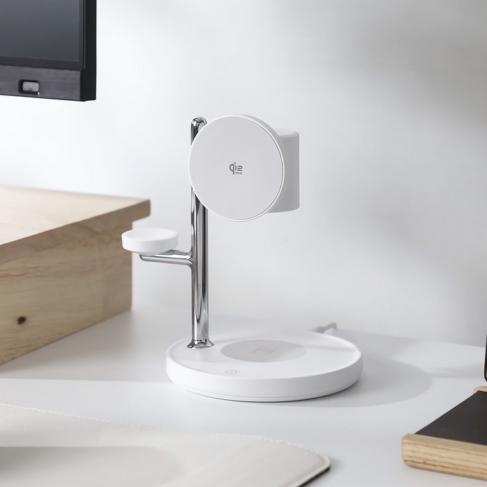 아이코모스 맥세이프 Qi2.2 25W 3in1 초고속 무선 아이폰 애플 갤럭시 워치 충전기, 1개, WHC02 맥세이프 3IN1 충전기