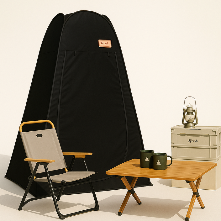 ZEKA 원터치 샤워 텐트 화장실 탈의실 캠핑 낚시 다용도, 1개, 기본 블랙