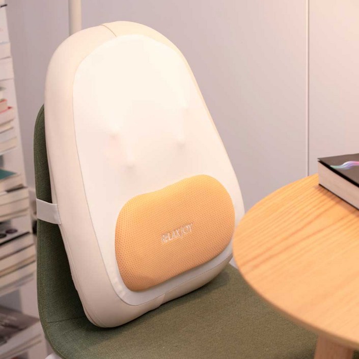 릴렉스조이 온돌이 무선 온열 등 허리 쿠션 안마기 RJBC3011