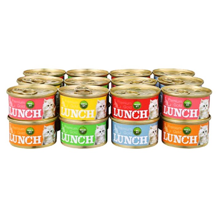 드림펫푸드런치 프리미엄 골드 고양이 런치캔 6종콤보