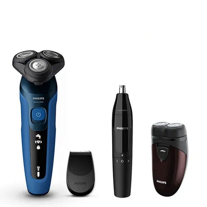 필립스 Shave and Go NEW 5000 시리즈 면도기, 진한로열블루, S546617