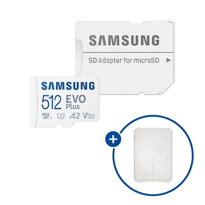 공식인증 정품 삼성전자 마이크로SD카드 EVO PLUS 512GB MB-MC512SA/KR + 보관케이스, 512GB, 1개