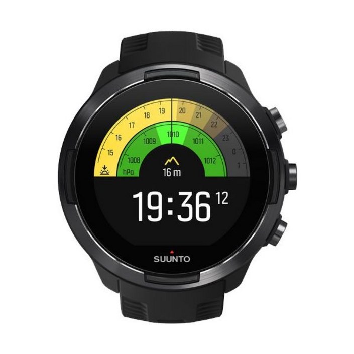 순토 9 BARO BLACK Sunto Baro Black 50mm 실리콘 스트랩 GPS 스마트 시계 SS050019000