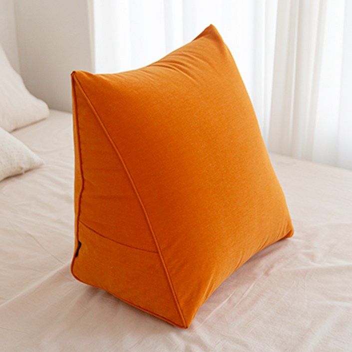 쿠션이야기 오래가는 삼각 등쿠션, 주황