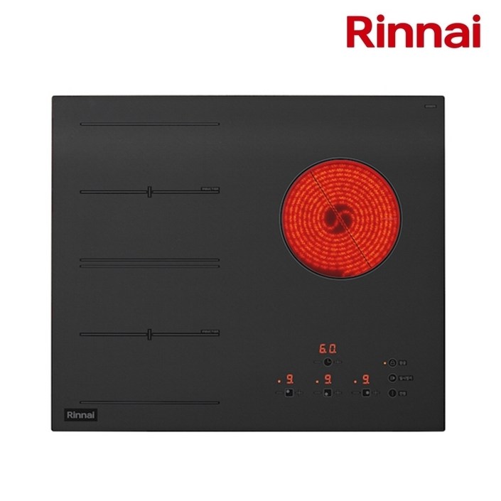 [린나이] 3구 빌트인 하이브리드 전기레인지 HYF3200 (타공사이즈 560x430/480 공용), HYF3200N, 빌트인
