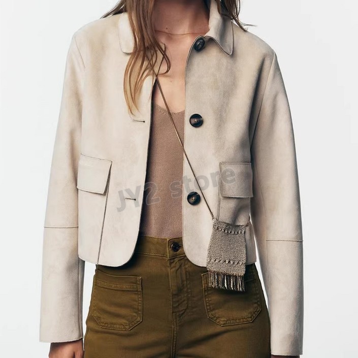 자라 가을 스웨이드 크롭 자켓 2025 신상