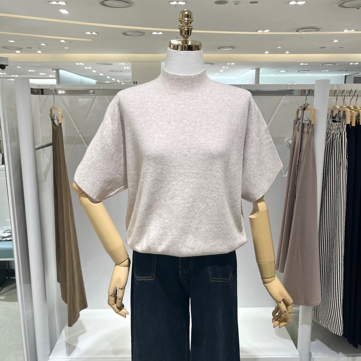 모크넥 하프 슬리브 니트 608570