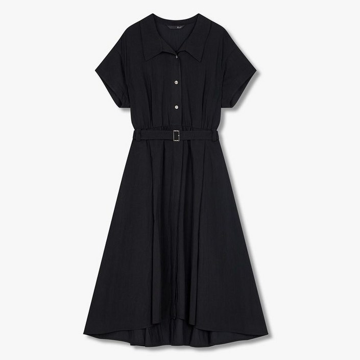 백화점 홈쇼핑 정품 지컷 오픈 카라 벨티드 롱 원피스 7255237103