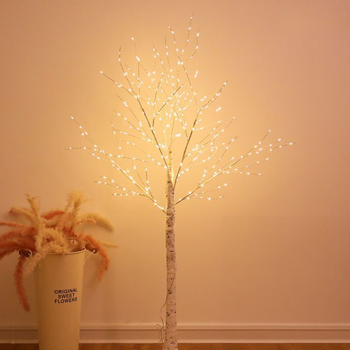 트리 120cm usb 화이트 자작나무, 상세페이지 참조, 1개