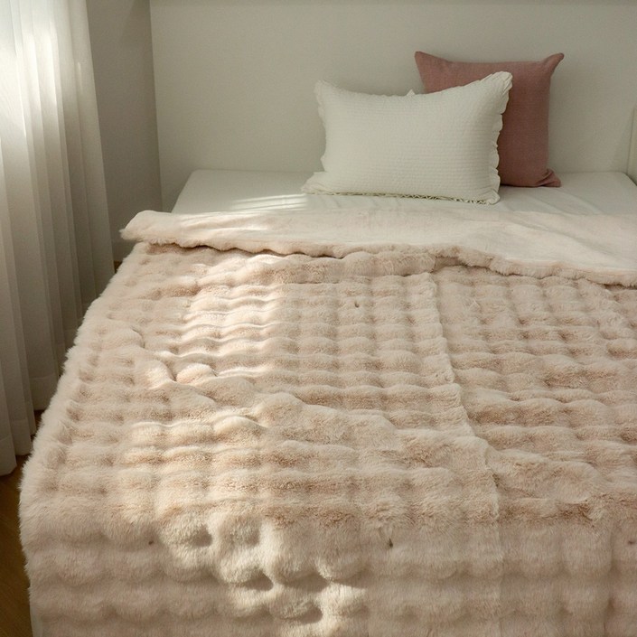 뭉게 엠보 고급 밍크 극세사 이불 담요