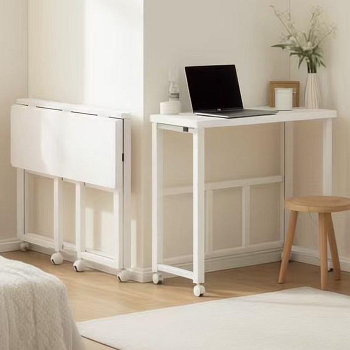 접이식 책상 컴퓨터 책상 이동식 사무용 책상 게이밍 책상 소형 책상, 80CM