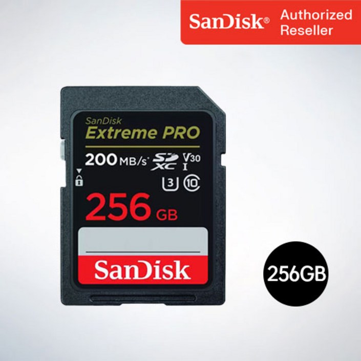샌디스크 SD메모리카드 SDXC  Extreme Pro 익스트림 프로 UHS-I SDXXD 256GB 20230628