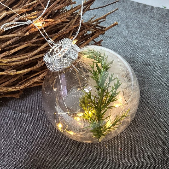 핌플스 투명 유리 오너먼트 크리스마스 트리 장식 소품 볼