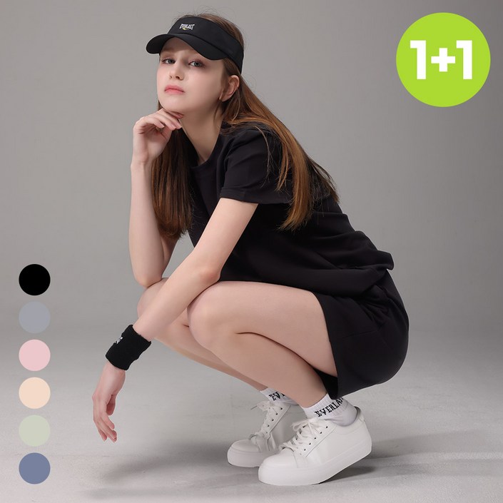 11 에버라스트 여성 맨투맨 반팔 셋업 운동복 세트
